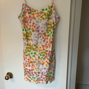 Selling ASOS design mini slip dress in bright floral print size US 12